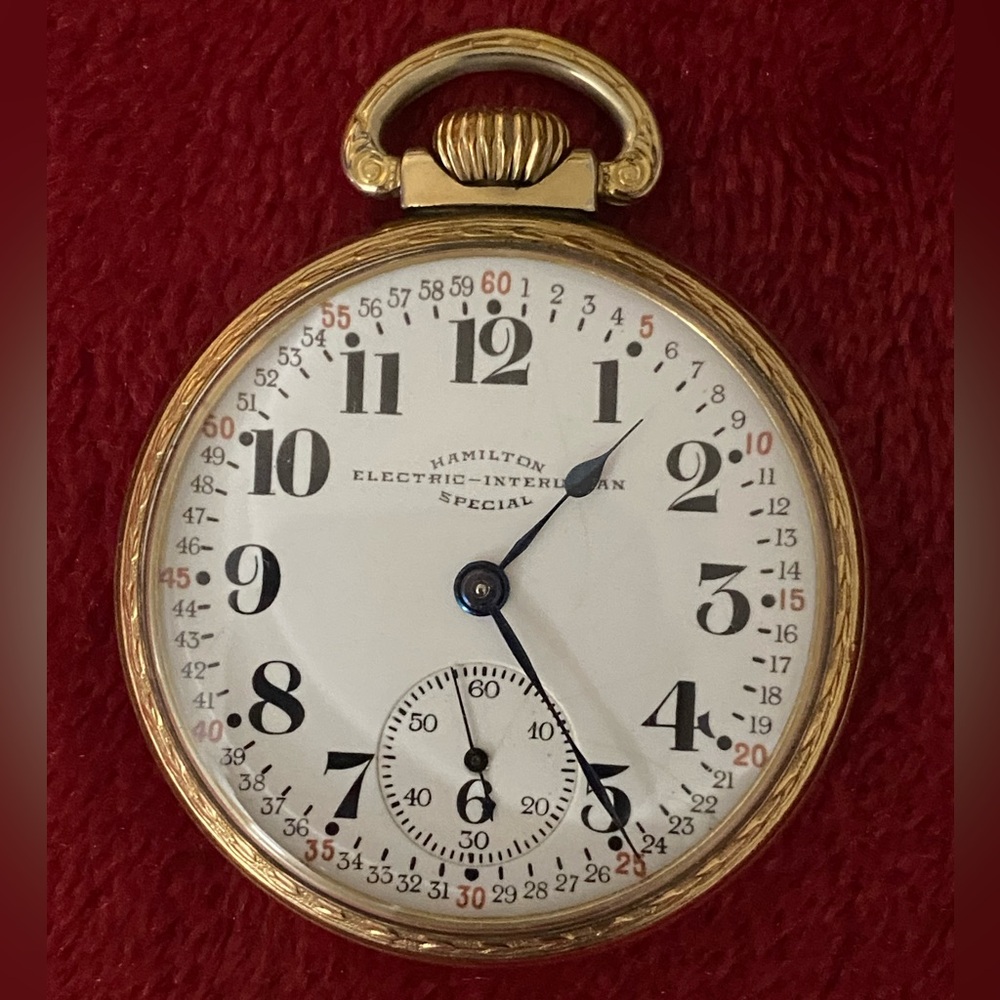 Rare 103yr Old Hamilton RR 992 Montgomery 21J 10k RGP Case Mens PocketWatch.Runs